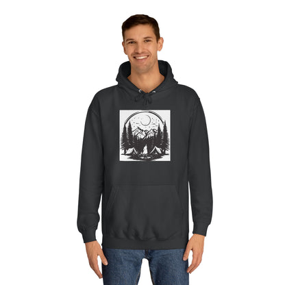 Nature-Inspired Unisex College Hoodie | Camping, Adventure, Outdoor Lover Gift, Cozy Pullover, College Apparel - MaisonThreadory