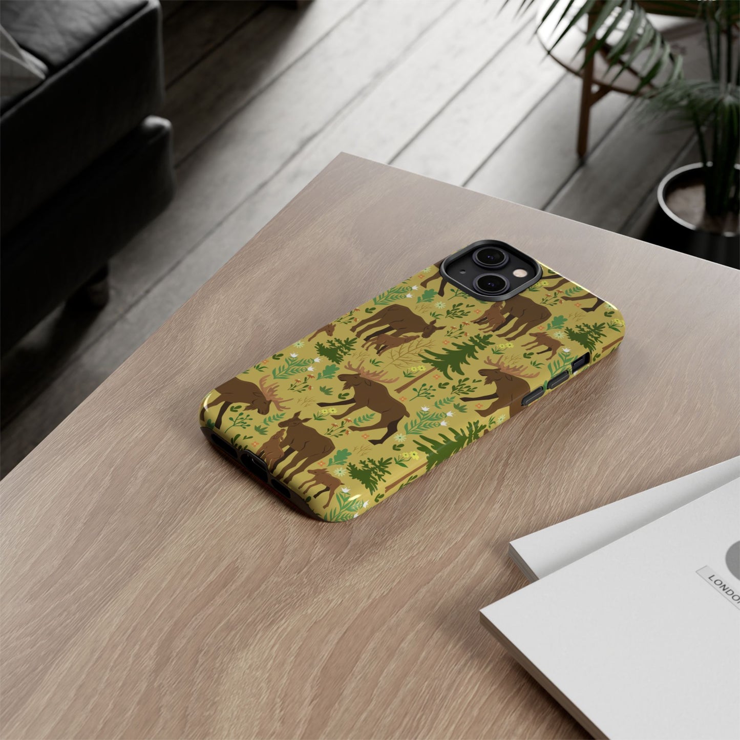 Moose Phone Case - Nature Lover's Accessory, Gifts for Outdoorsy Friends, Wildlife Decor, Eco-Friendly Cover, Forest Adventure Gear - MaisonThreadory
