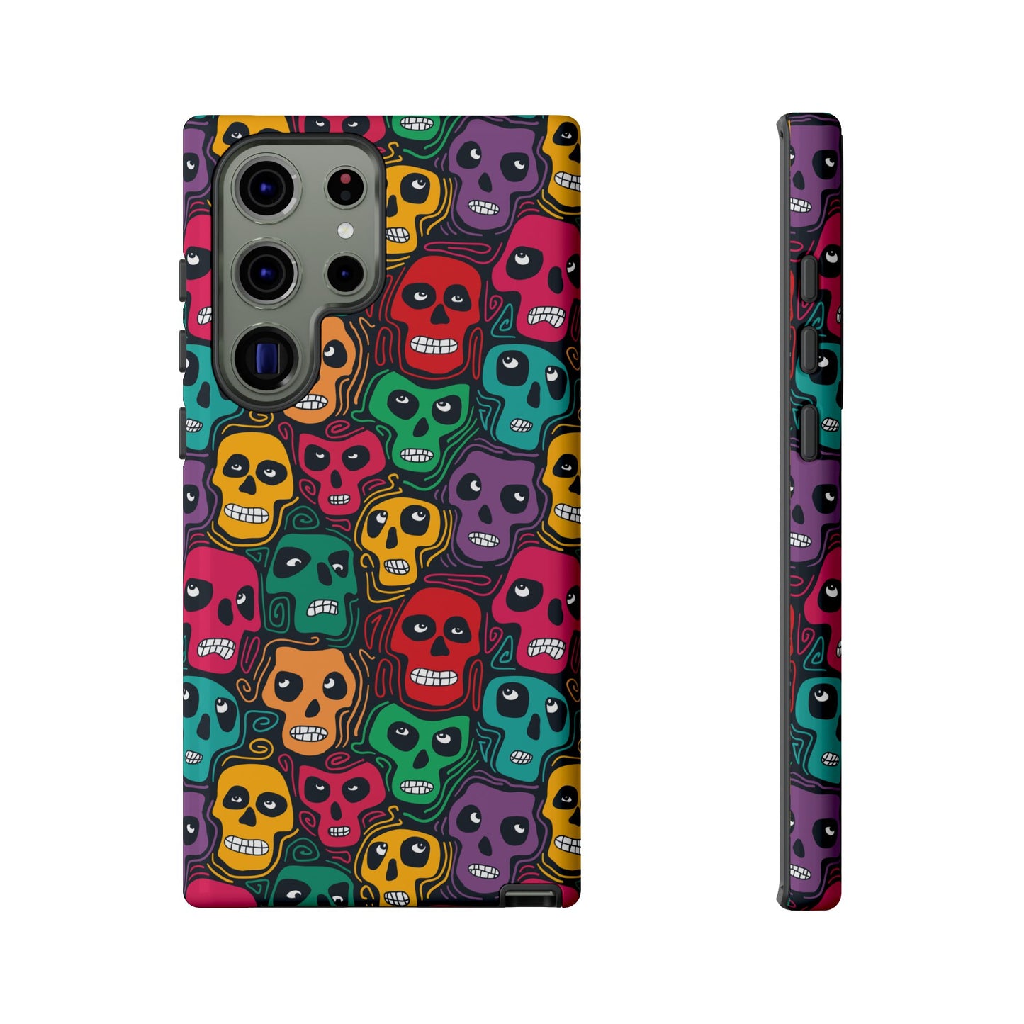 Phone Case, Day of the Dead Tough Case Phone, Mexican Skull Phone Cover, Floral Skeleton Phone Protector, Sugar Skull iPhone Case, Tough