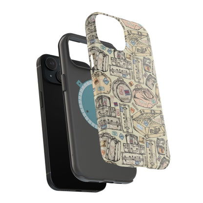 Travel-Inspired Magnetic Tough Cases, Unique Phone Accessories, Perfect for Adventurers, Great Gift for Travelers or Holidays