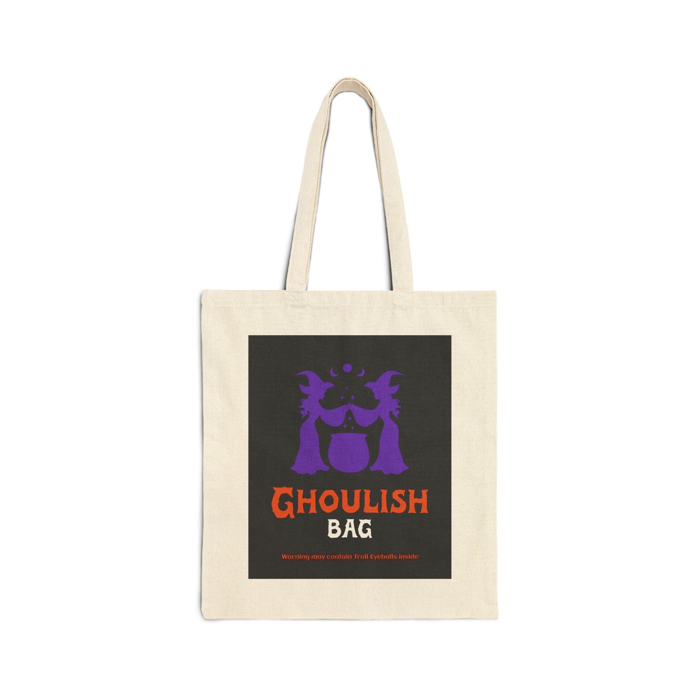 Ghoulish Cotton Canvas Tote Bag | Perfect for Halloween, Trick-or-Treat, Eco-Friendly, Reusable Shopping, Gift for Spooky Lovers - MaisonThreadory