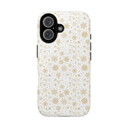 Festive Snowflake Phone Cases for Winter, Holiday Gift, Sleek Design, Winter Accessories, Durable Protection - MaisonThreadory