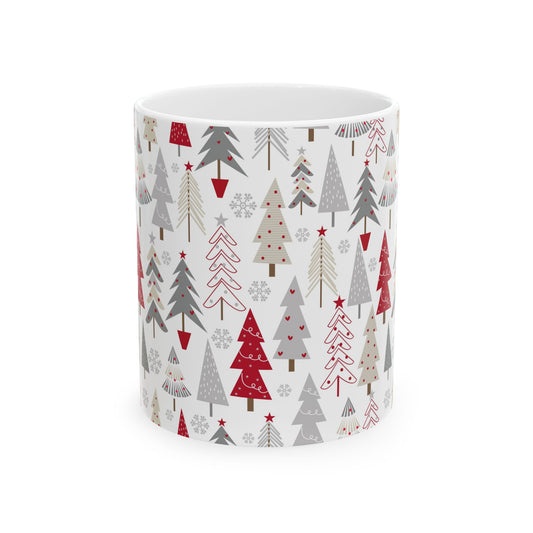 Mystic Forest Ceramic Mug, Cozy Drinkware for Nature Lovers, Gift for Outdoor Enthusiasts, Camping Mug, Forest-Themed Coffee Cup - MaisonThreadory