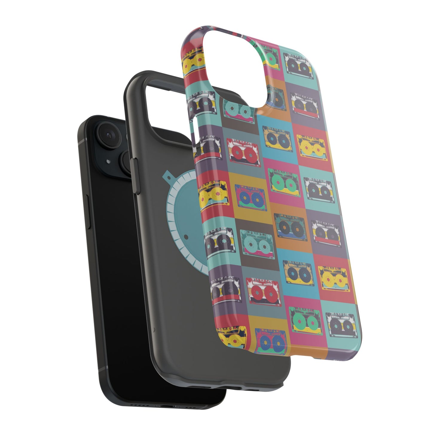 Retro Cassette Tape Phone Case, Vintage Style Tough Case, Music Lover Gift, Funky Tech Accessory, Fun Phone Cover