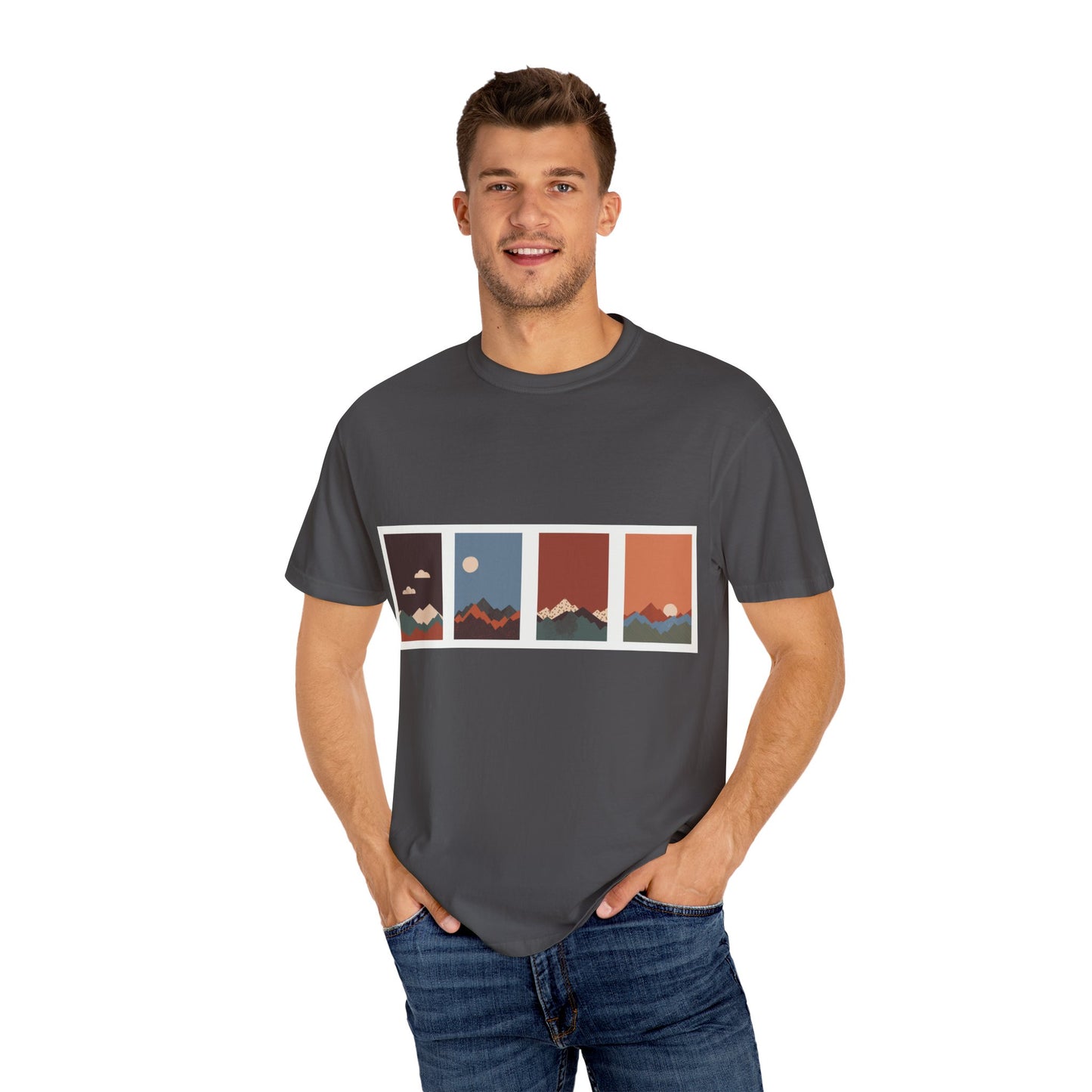 Unisex Mountain Sunset T-Shirt | Cozy Casual Wear, Nature Lover Gift, Travel Tee, Outdoor Adventure Shirt, Hiking Apparel