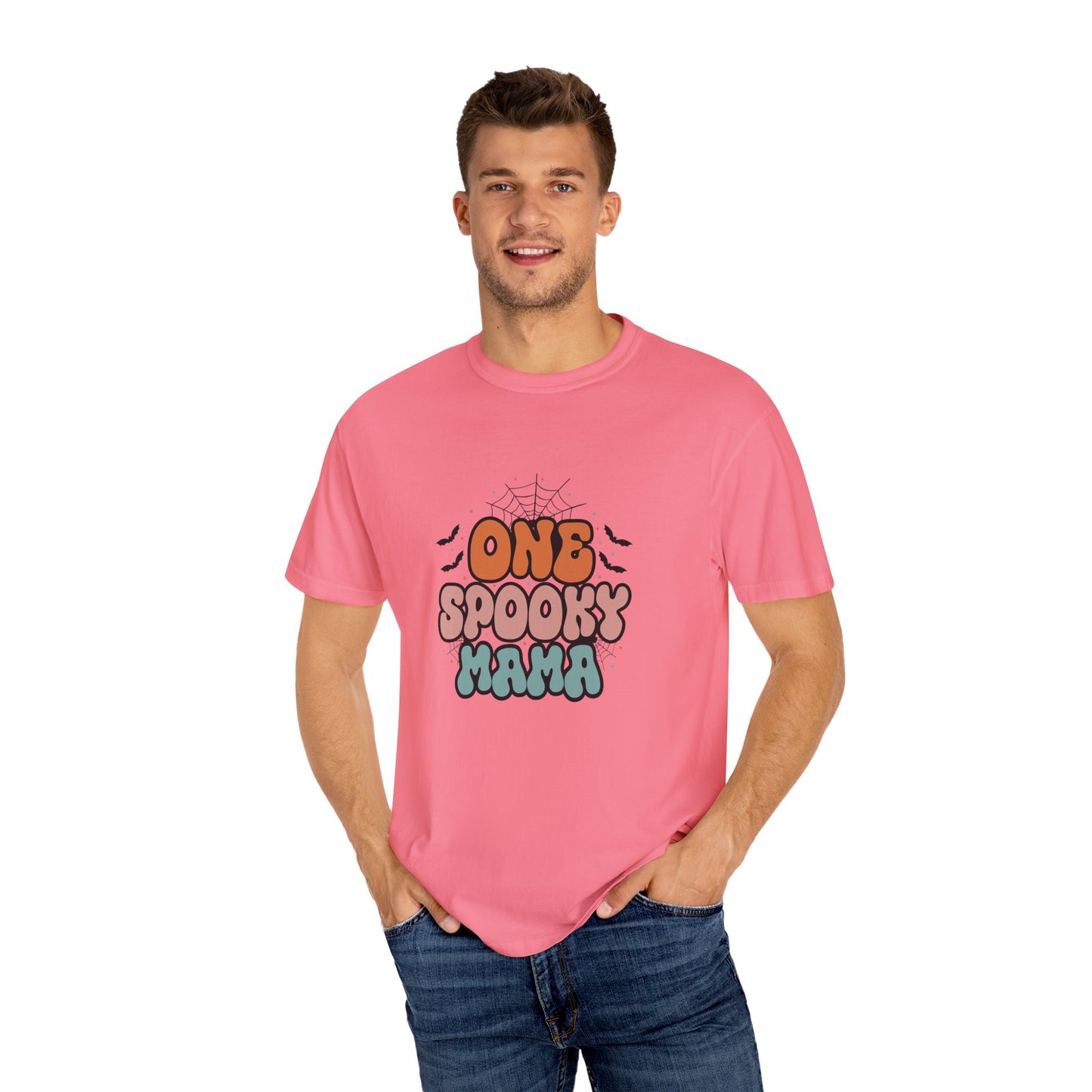 Unisex Halloween T-Shirt, One Spooky Mama Tee, Casual Fall Apparel, Gift for Moms, Halloween Festivities, Spooky Season Shirt