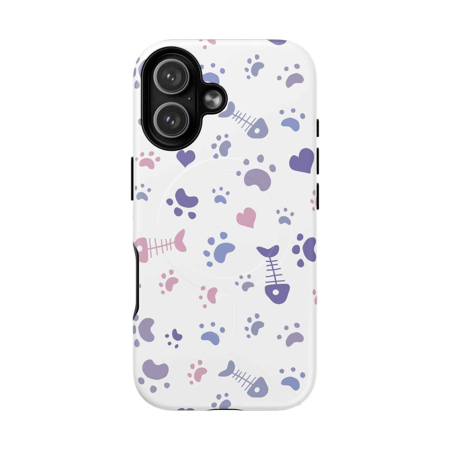 Phone Case — Pastel Paw Print Magnetic Tough Case