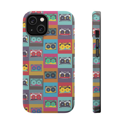 Retro Cassette Tape Phone Case, Vintage Style Tough Case, Music Lover Gift, Funky Tech Accessory, Fun Phone Cover