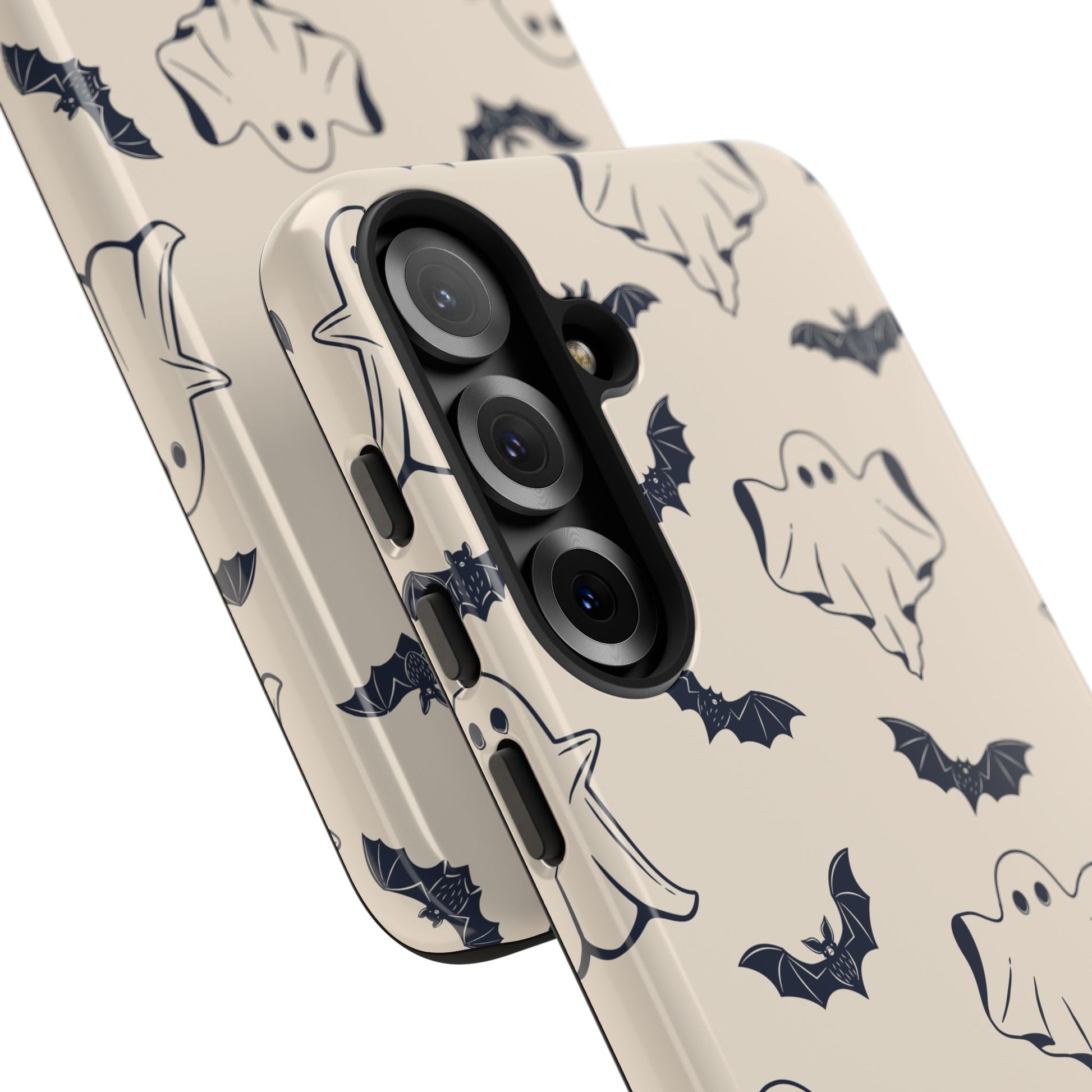 Halloween Phone Case, Ghosts and Bats, Cute Phone Cover, Spooky Accessories, Fall Decor, Gifts for Her, Halloween Party - MaisonThreadory