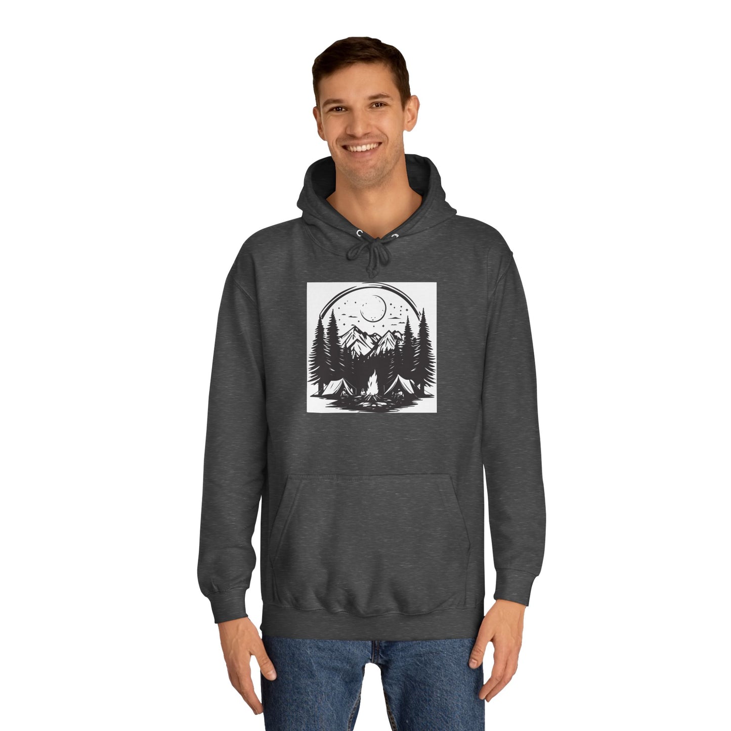 Nature-Inspired Unisex College Hoodie | Camping, Adventure, Outdoor Lover Gift, Cozy Pullover, College Apparel - MaisonThreadory