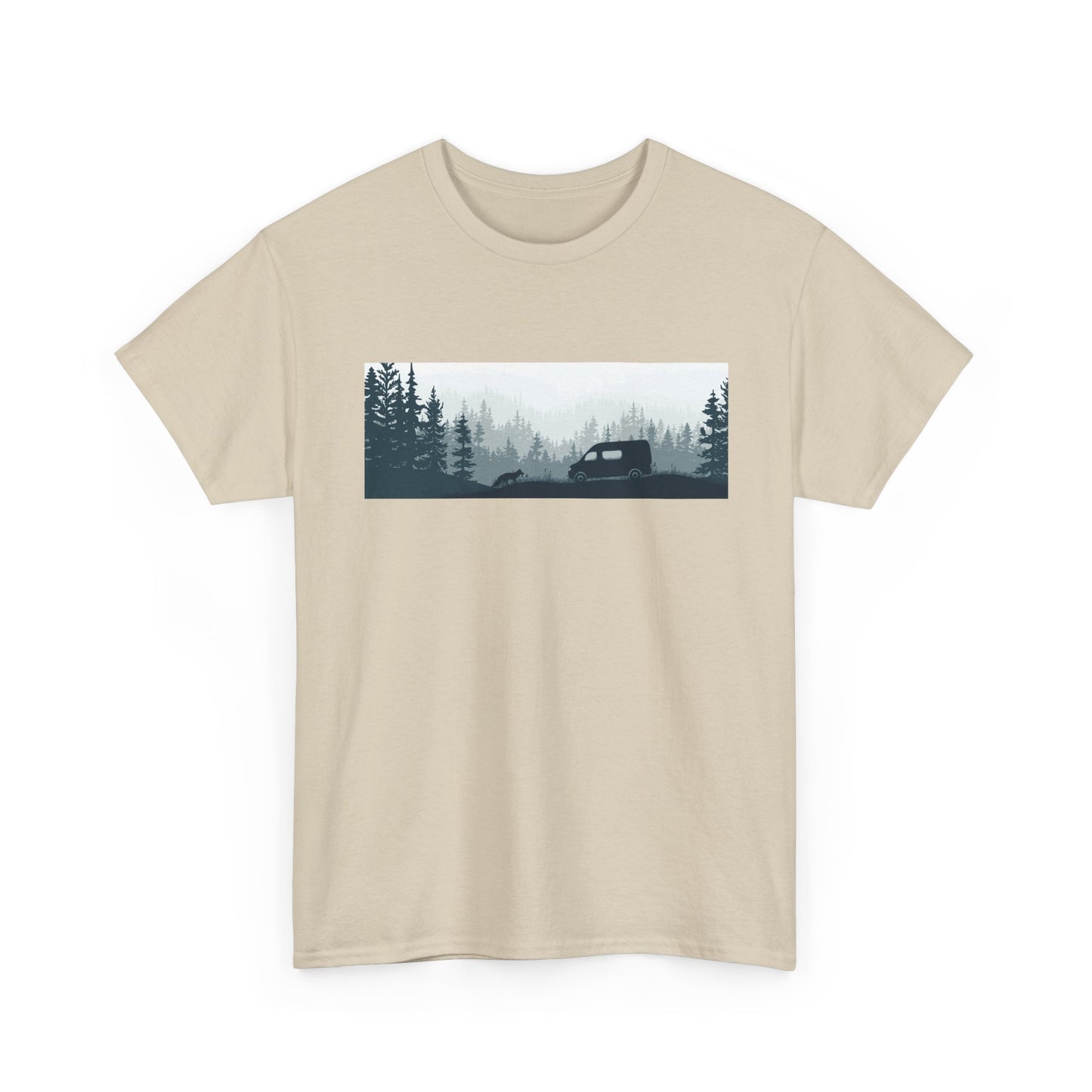 Nature Adventure Unisex Heavy Cotton Tee, Camping Shirt, Outdoor Wear, Gift for Nature Lovers, Eco-Friendly Apparel, Adventure Outfit - MaisonThreadory