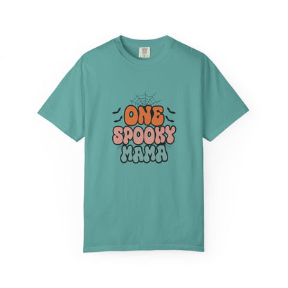 Unisex Halloween T-Shirt, One Spooky Mama Tee, Casual Fall Apparel, Gift for Moms, Halloween Festivities, Spooky Season Shirt