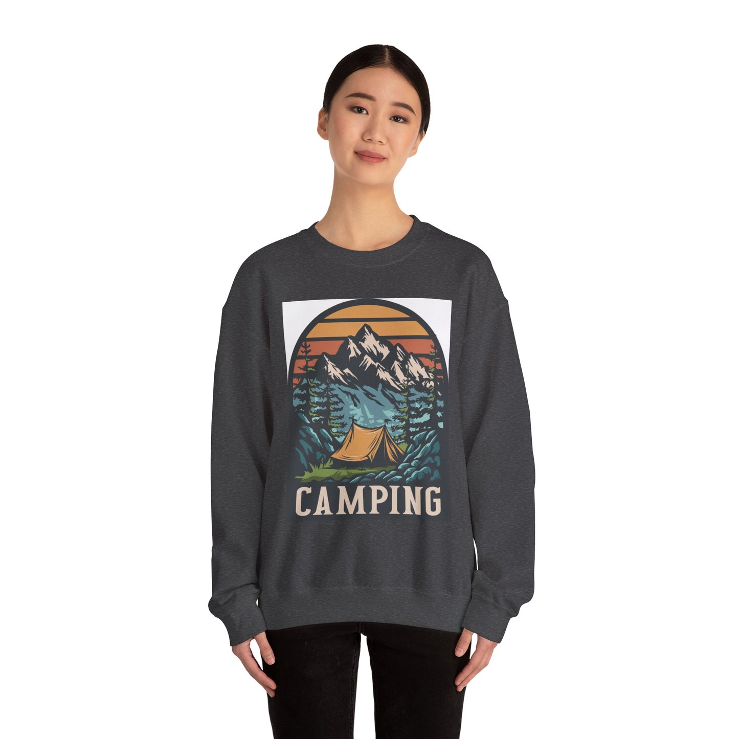 Camping Adventures Unisex Sweatshirt - Cozy Outdoor Gear, Nature Lover Gift, Hiking Apparel, Travel Essential, Campfire Style - MaisonThreadory