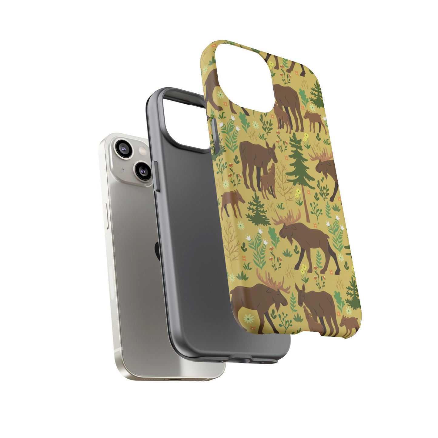 Moose Phone Case - Nature Lover's Accessory, Gifts for Outdoorsy Friends, Wildlife Decor, Eco-Friendly Cover, Forest Adventure Gear - MaisonThreadory