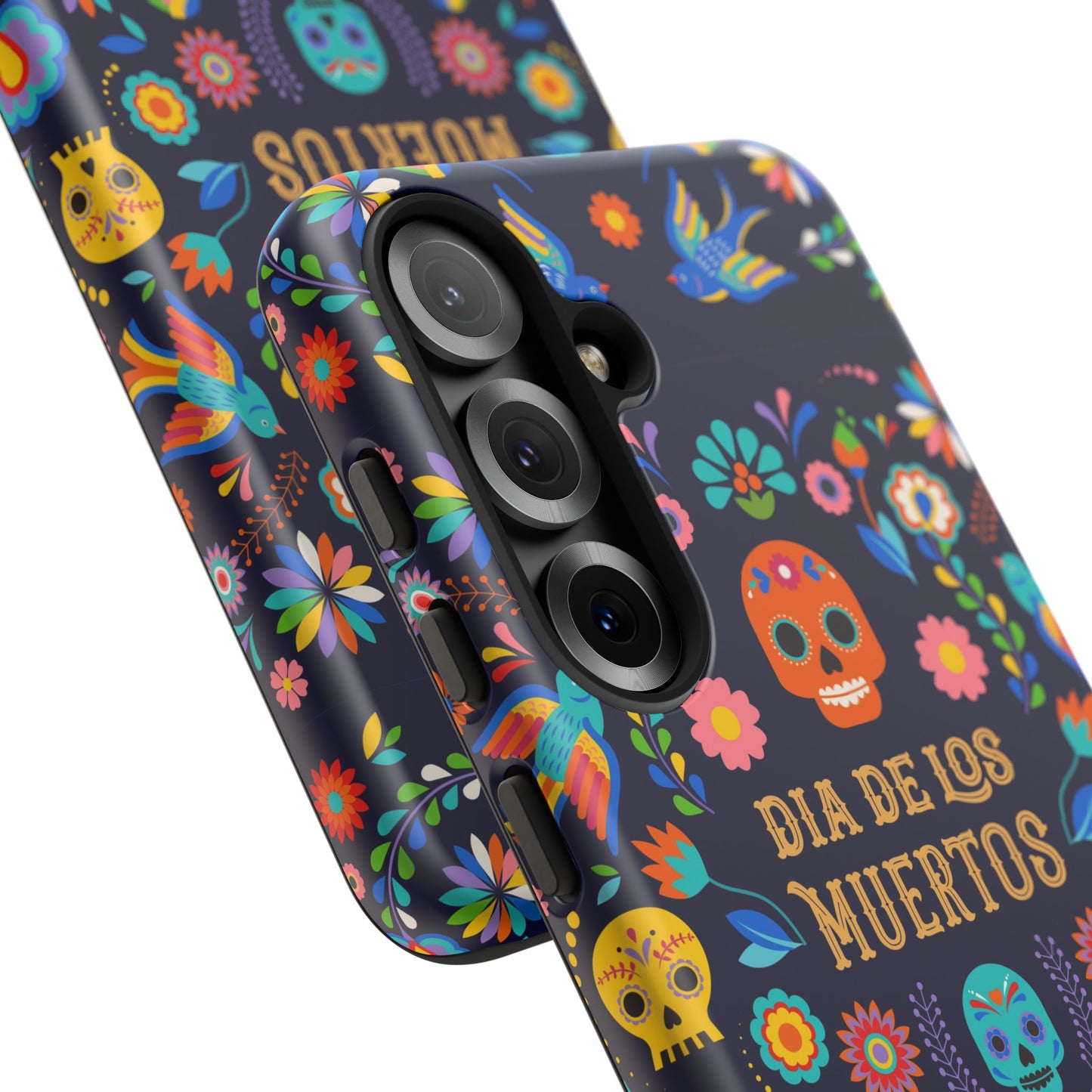 Colorful Dia de los Muertos Phone Case, Skull Design, Floral Phone Cover, Sugar Skull Accessories, Day of the Dead Gift