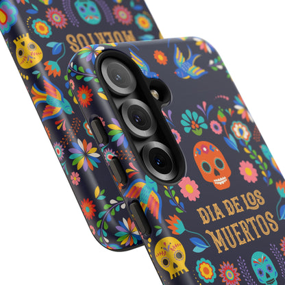 Colorful Dia de los Muertos Phone Case, Skull Design, Floral Phone Cover, Sugar Skull Accessories, Day of the Dead Gift