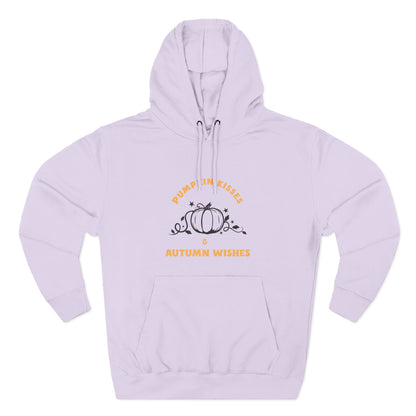 Autumn Wishes Fleece Hoodie, Cozy Fall Hoodie, Pumpkin Hoodie, Halloween Sweatshirt, Gift for Her, Seasonal Fashion - MaisonThreadory