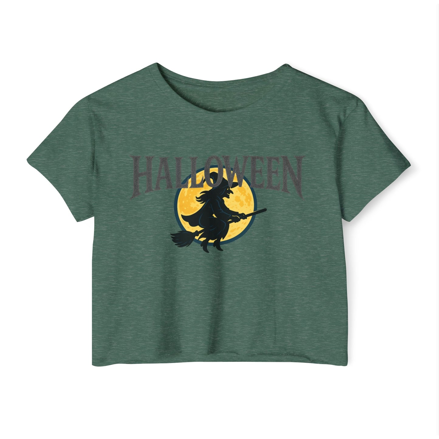 Halloween Witch Women's Festival Crop Top, Halloween Crop Tee, Witchy Outfit, Fall Fashion, Halloween Party Shirt, Cute Festival Clothing