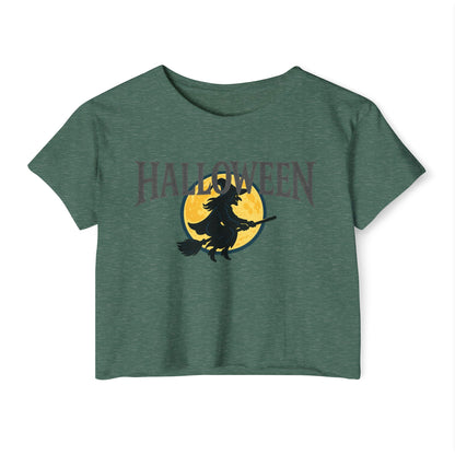 Halloween Witch Women's Festival Crop Top, Halloween Crop Tee, Witchy Outfit, Fall Fashion, Halloween Party Shirt, Cute Festival Clothing