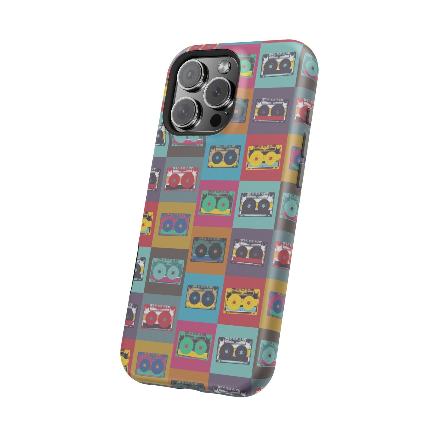 Retro Cassette Tape Phone Case, Vintage Style Tough Case, Music Lover Gift, Funky Tech Accessory, Fun Phone Cover