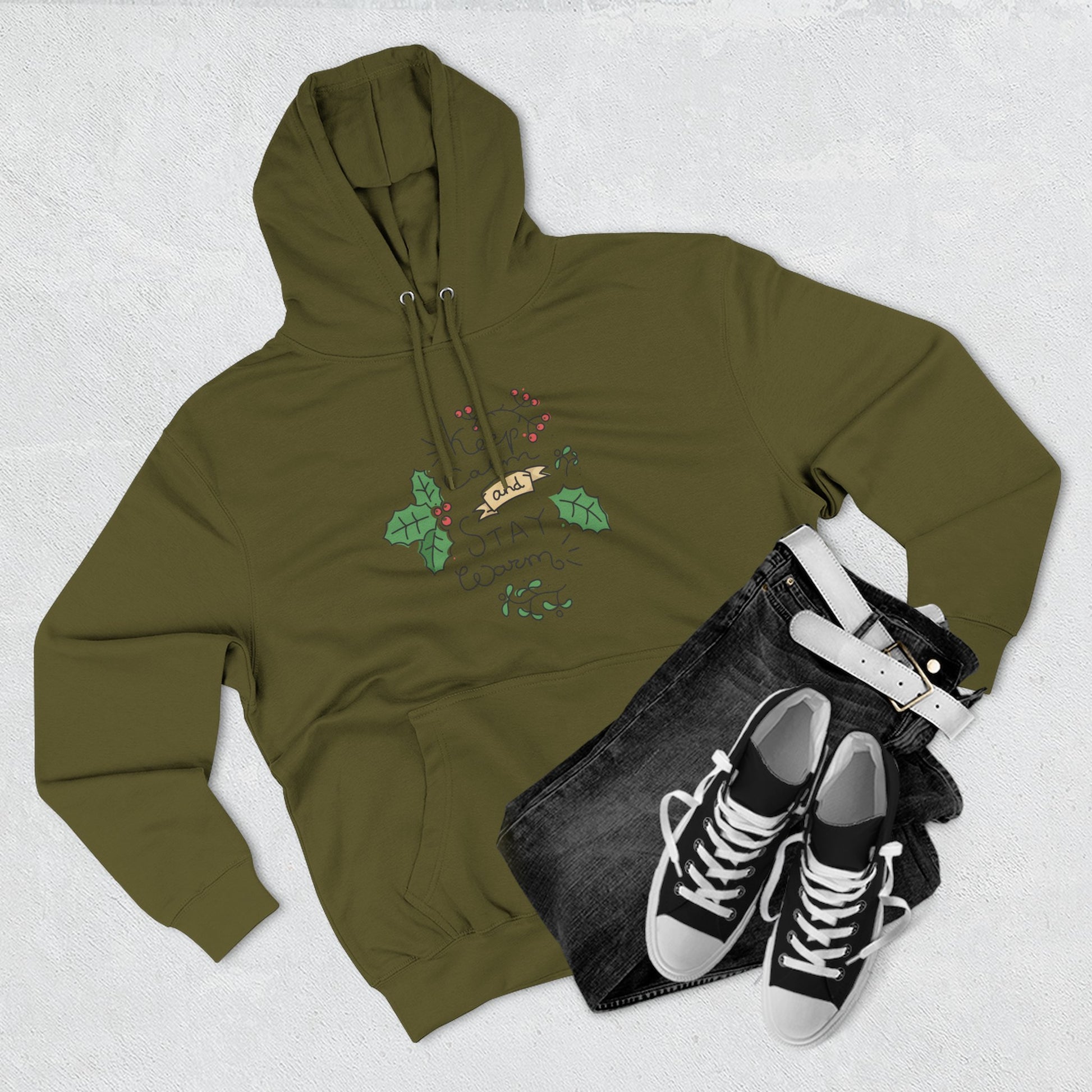 Cozy Stay Warm Fleece Hoodie for All Seasons, Cute Unisex Winter Apparel, Perfect Gift for Friends and Family - MaisonThreadory