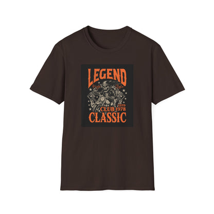 Legend Club Unisex Softstyle T-Shirt - Vintage Retro Graphic Tee, Men Women Hipster Fashion Top, Urban Streetwear, Music Festival Shirt,