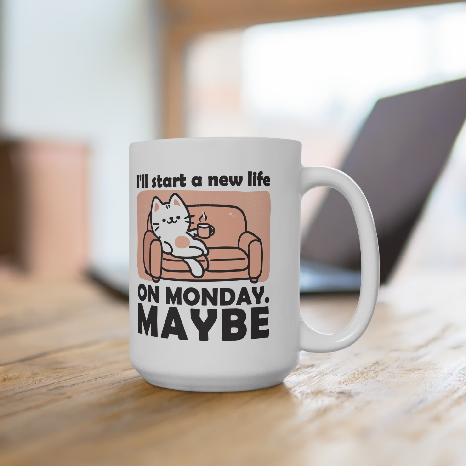 Cozy Cat Mug, Cute Cat Coffee Cup, Funny Pet Lover Gift, Inspirational Drinkware, Ideal for Birthdays and Holidays - MaisonThreadory