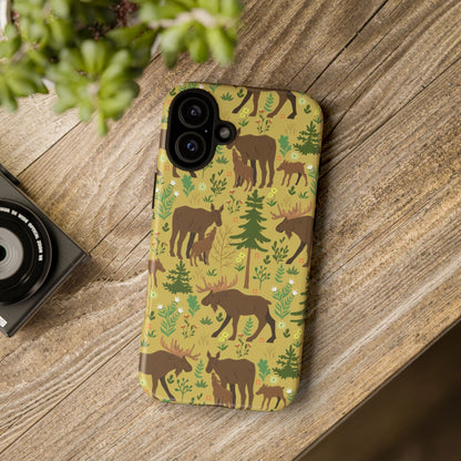 Moose Phone Case - Nature Lover's Accessory, Gifts for Outdoorsy Friends, Wildlife Decor, Eco-Friendly Cover, Forest Adventure Gear - MaisonThreadory