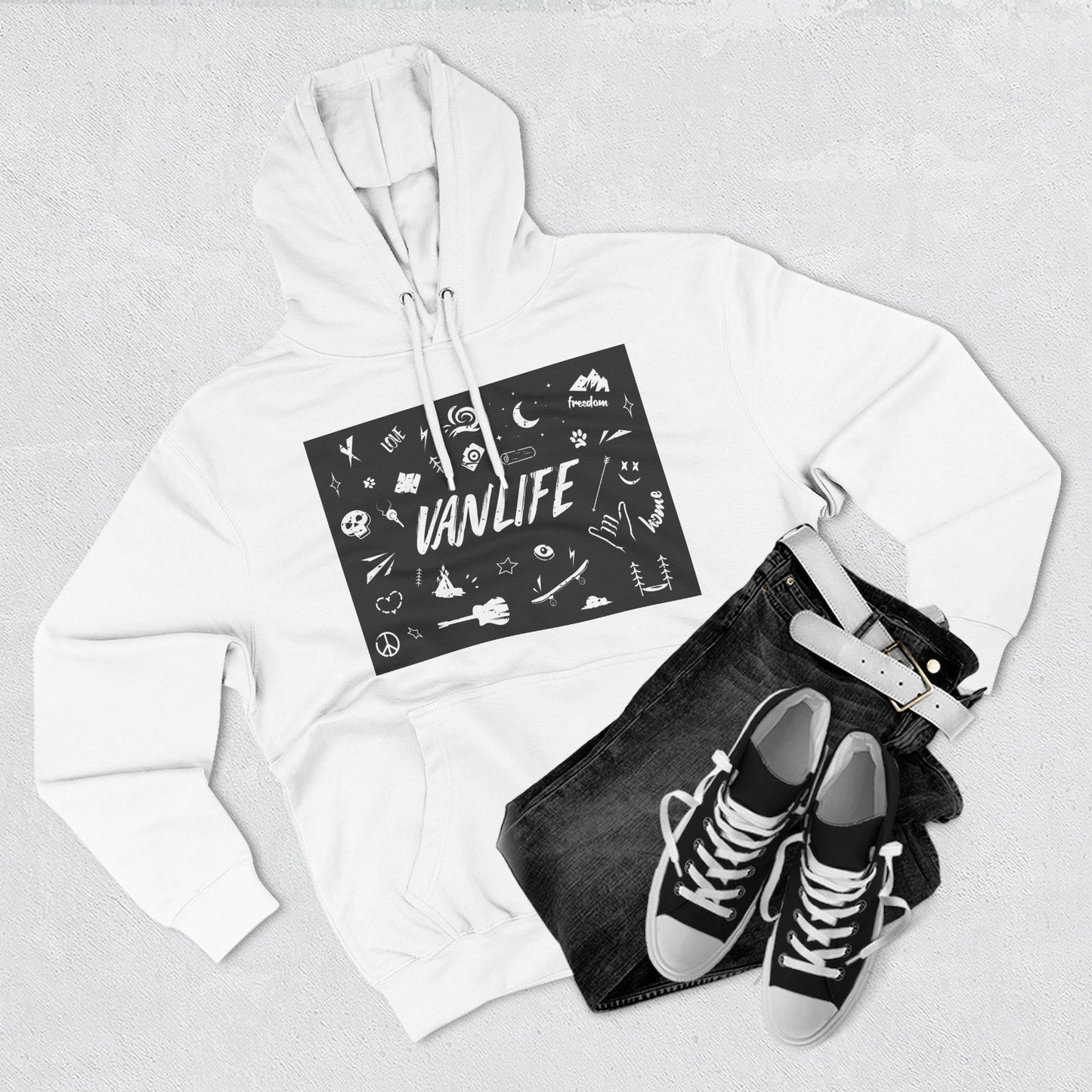 Vanlife Adventure Hoodie - Cozy Fleece Sweatshirt for Travel Lovers, Outdoor Enthusiasts, Camping, Road Trips, Gift for Explorer - MaisonThreadory