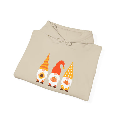 Gnome-Themed Unisex Hoodie: Cozy Fall Sweatshirt, Autumn Style, Perfect for Thanksgiving, Gift for Gnome Lovers, Seasonal Apparel