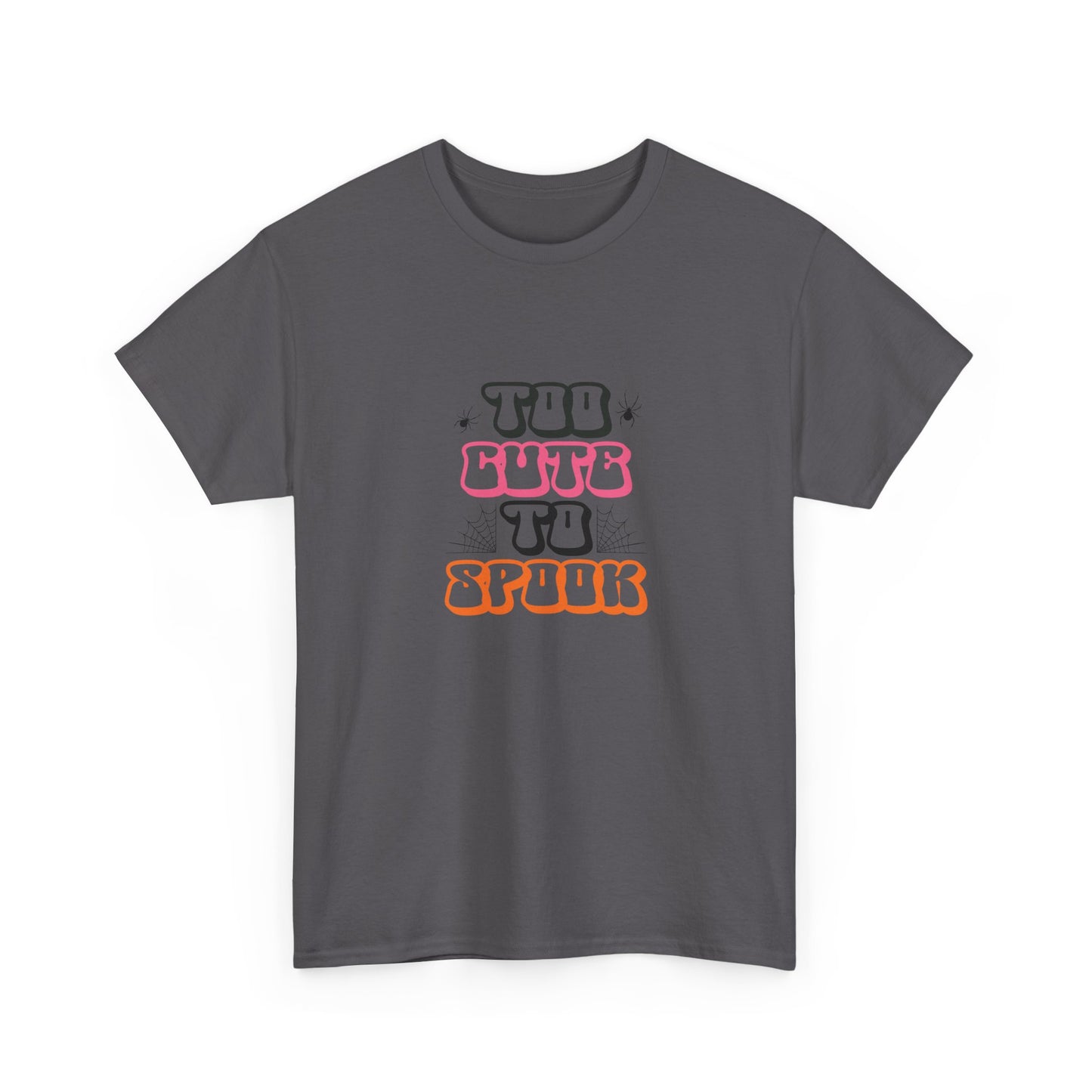 Too Cute to Spook Unisex Heavy Cotton Tee - Fun Halloween Shirt, Fall Festivities, Spooky Vibe, Costume Top, Cute Halloween Apparel - MaisonThreadory