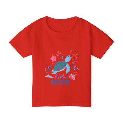 Toddler T-Shirt — “Hello Ocean” Sea Turtle Graphic