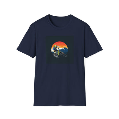 Mountain Biker T-Shirt - Adventure Cycling Tee, Outdoor Sports Shirt, Mountain Bike Lover Gift, Nature Enthusiast Top, Unisex Cotton Tee