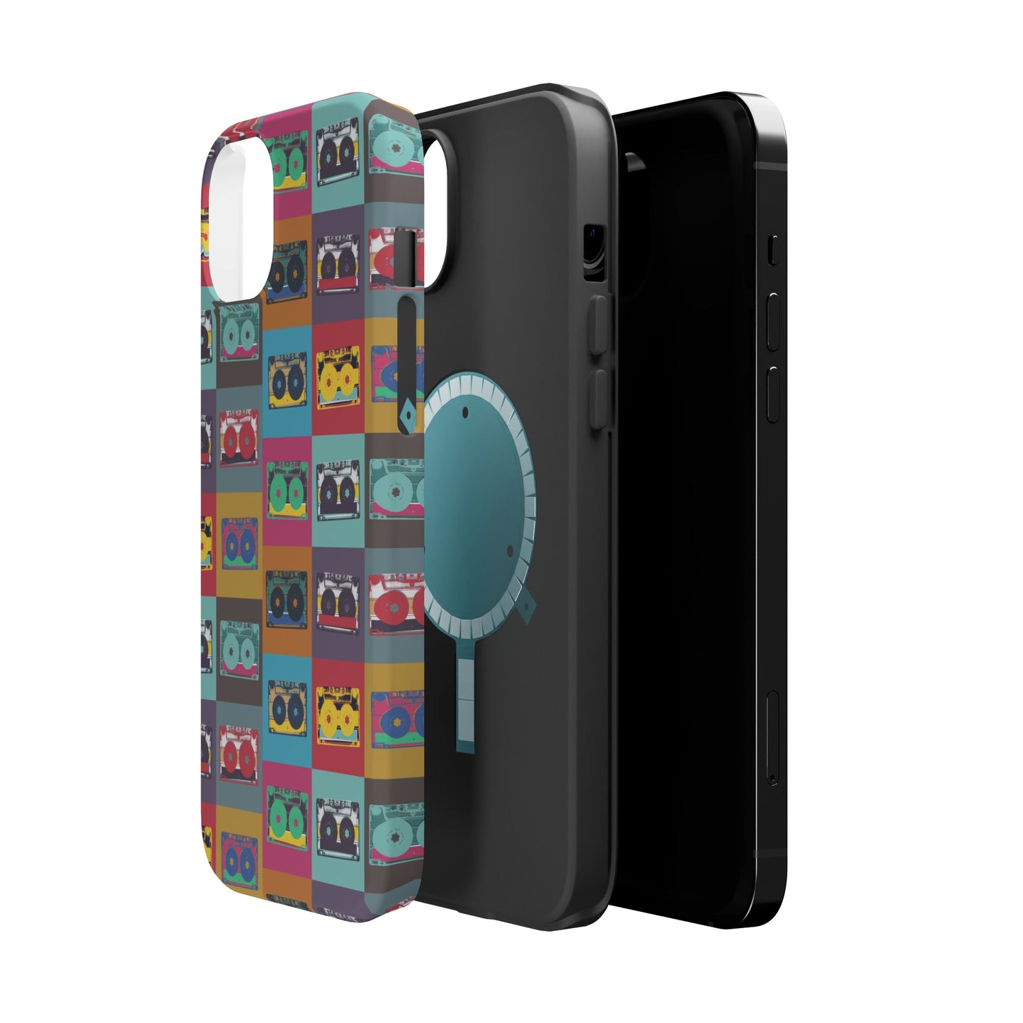 Retro Cassette Tape Phone Case, Vintage Style Tough Case, Music Lover Gift, Funky Tech Accessory, Fun Phone Cover