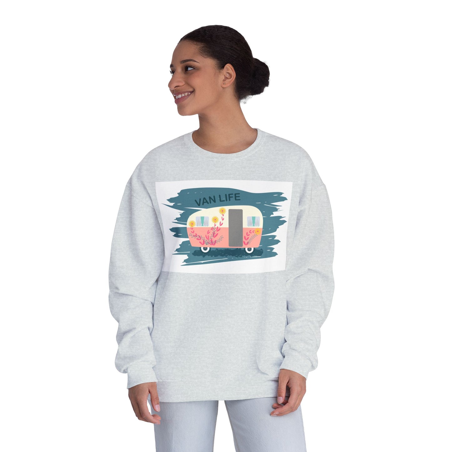 Van Life Sweatshirt, Cozy Crewneck for Adventure Lovers, Travel Apparel for Road Trips, Perfect Gift for Campers & Van Enthusiasts - MaisonThreadory