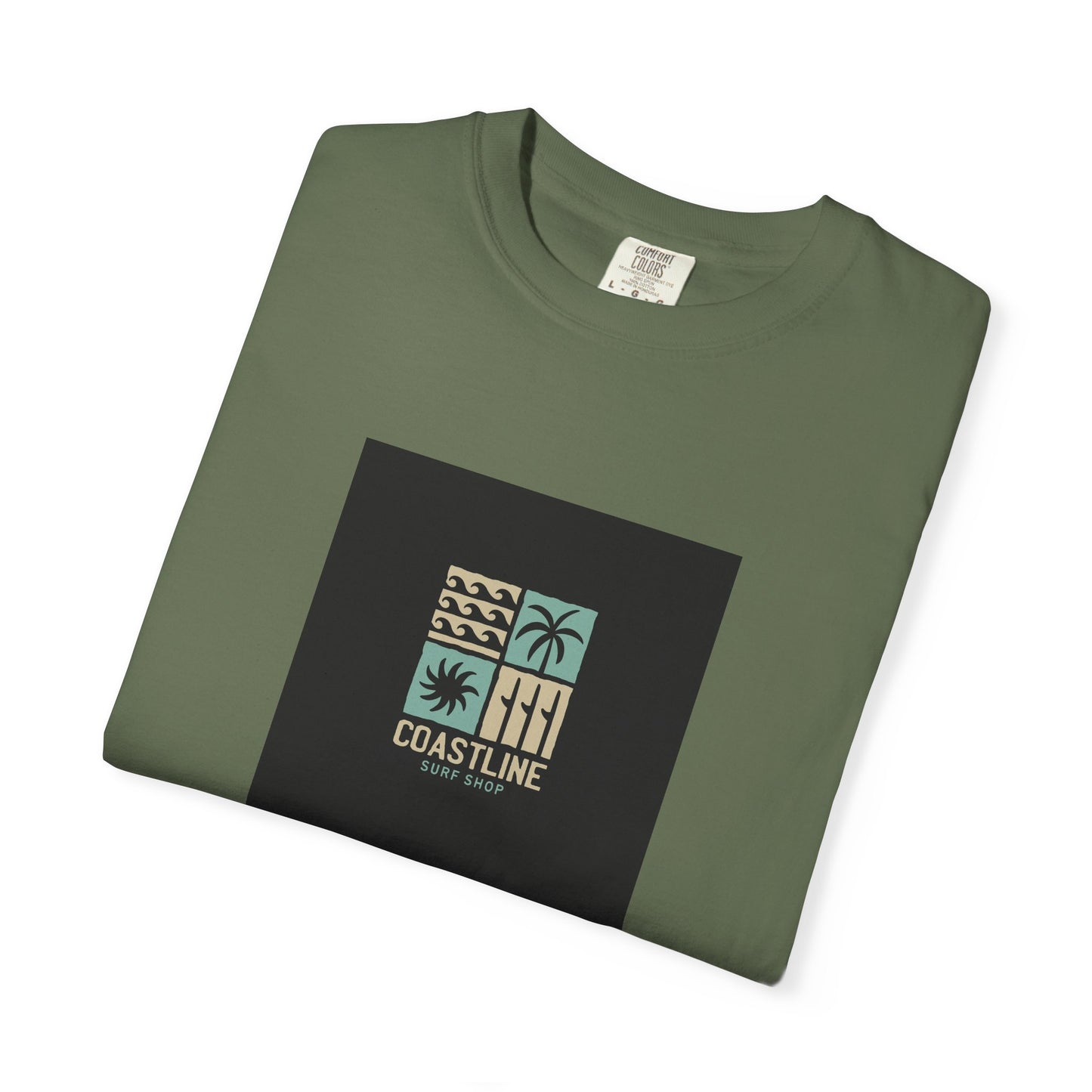 Coastline T-Shirt, Unisex Garment-Dyed Tee, Casual Summer Wear, Coastal Vibes, Beach Day Apparel, Vacation Essential - MaisonThreadory
