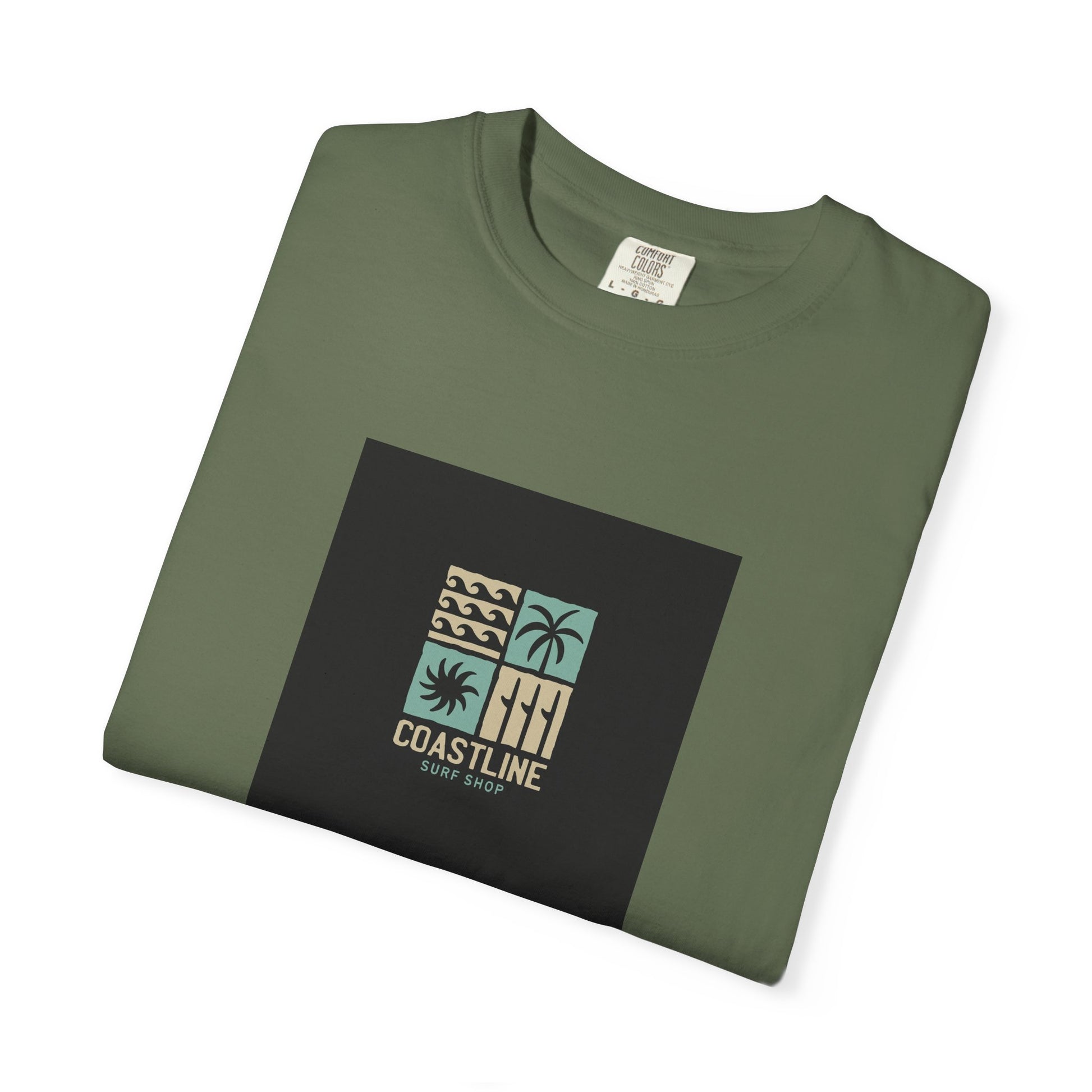 Coastline T-Shirt, Unisex Garment-Dyed Tee, Casual Summer Wear, Coastal Vibes, Beach Day Apparel, Vacation Essential - MaisonThreadory