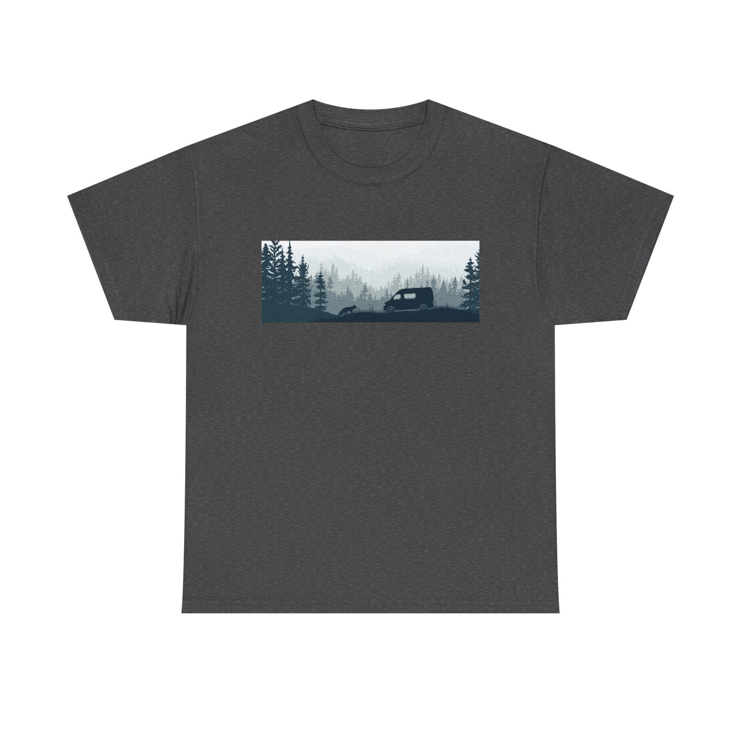 Nature Adventure Unisex Heavy Cotton Tee, Camping Shirt, Outdoor Wear, Gift for Nature Lovers, Eco-Friendly Apparel, Adventure Outfit - MaisonThreadory