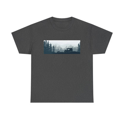 Nature Adventure Unisex Heavy Cotton Tee, Camping Shirt, Outdoor Wear, Gift for Nature Lovers, Eco-Friendly Apparel, Adventure Outfit - MaisonThreadory