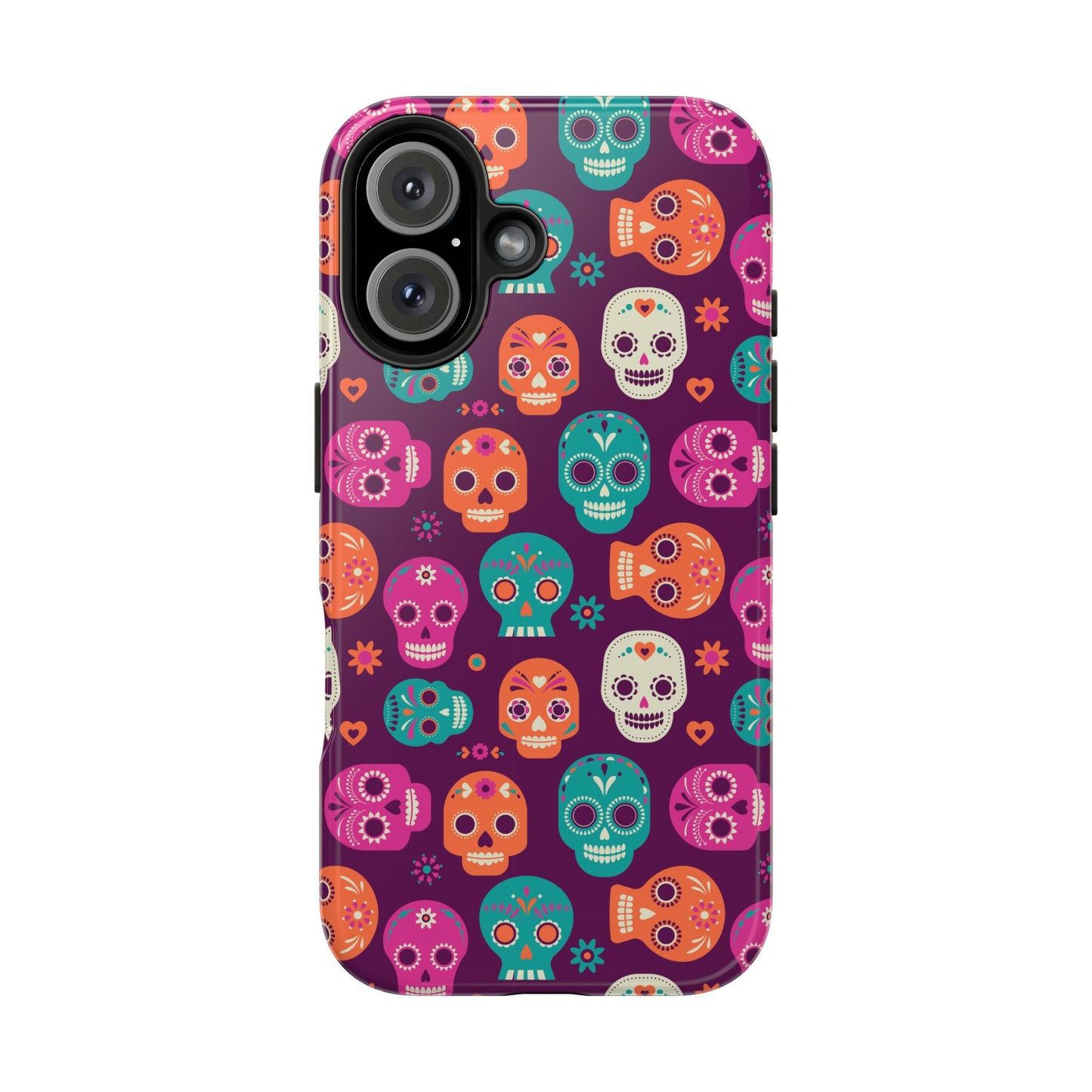 Colorful Skull Phone Case, Tough Cases for Halloween, Unique Phone Cover, Day of the Dead, Fun and Durable Accessories