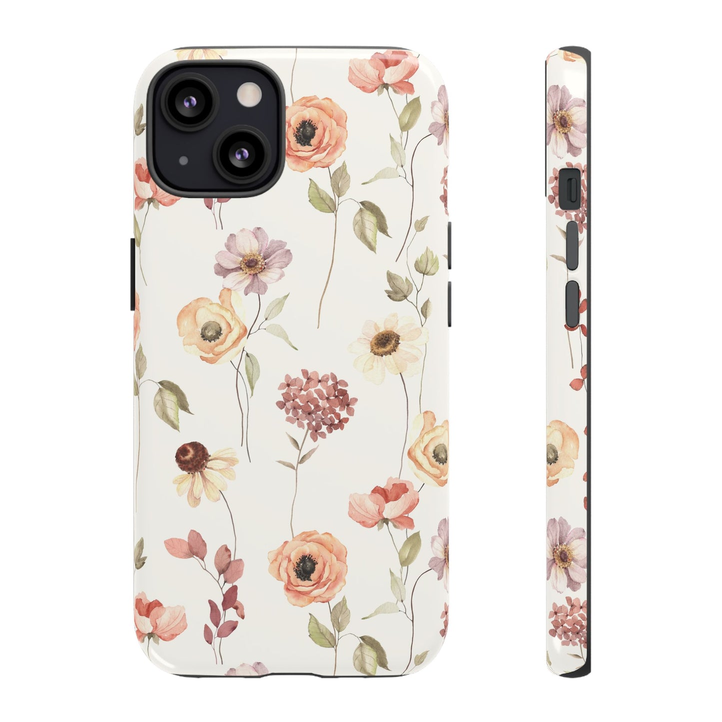 Floral Phone Case, Cute Flower Cover, Botanical Tough Case, Protective Smartphone Shell, Chic Floral Design, Trendy iPhone Case