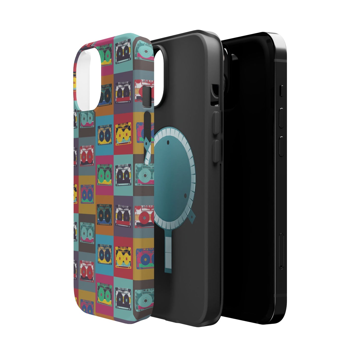 Retro Cassette Tape Phone Case, Vintage Style Tough Case, Music Lover Gift, Funky Tech Accessory, Fun Phone Cover