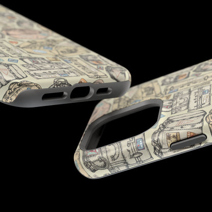 Travel-Inspired Magnetic Tough Cases, Unique Phone Accessories, Perfect for Adventurers, Great Gift for Travelers or Holidays