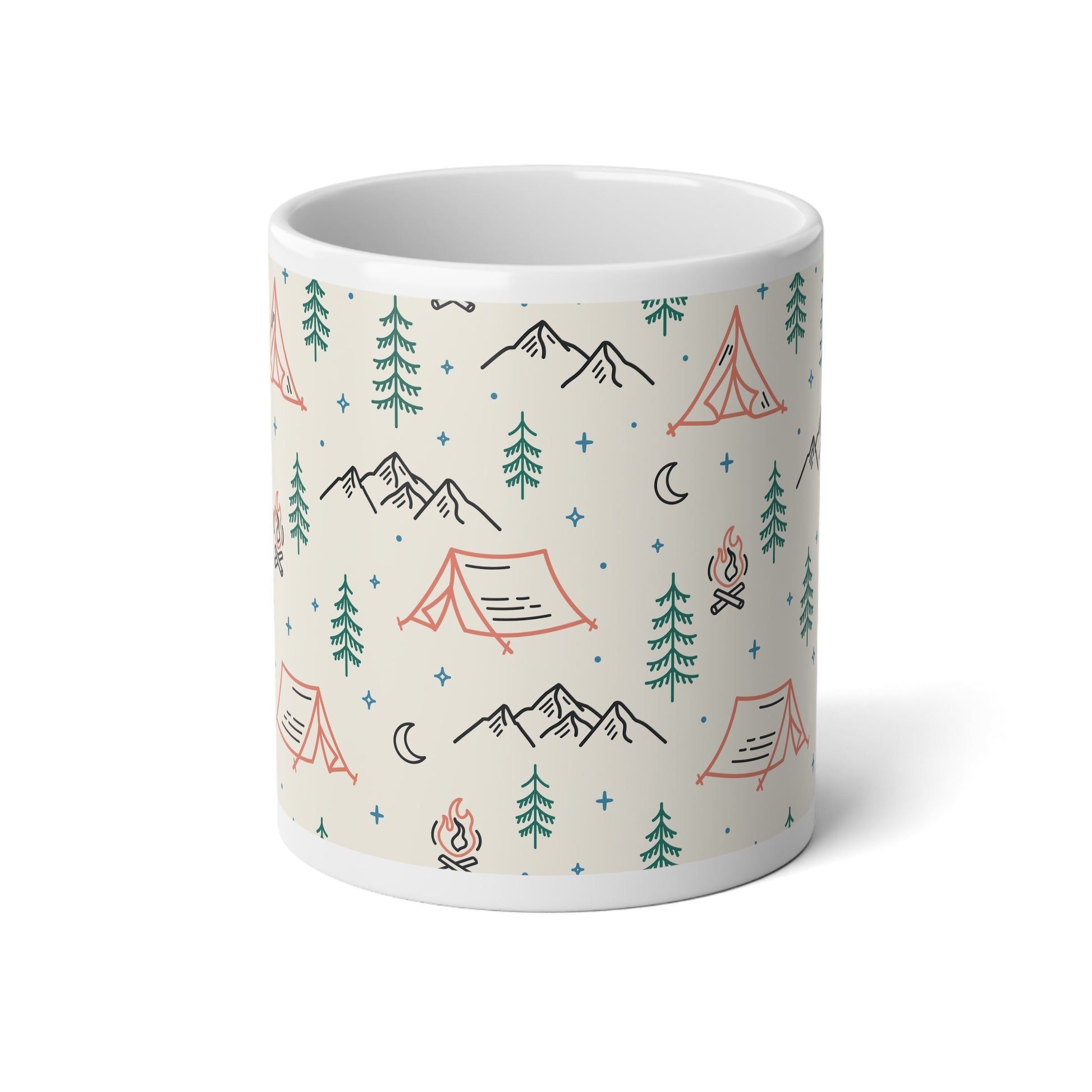 Outdoor Adventure Jumbo Mug - Perfect for Campers and Nature Lovers, Ideal for Coffee, Tea, Hot Chocolate, Christmas, Birthday Gifts - MaisonThreadory