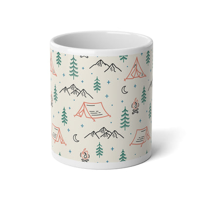 Outdoor Adventure Jumbo Mug - Perfect for Campers and Nature Lovers, Ideal for Coffee, Tea, Hot Chocolate, Christmas, Birthday Gifts - MaisonThreadory
