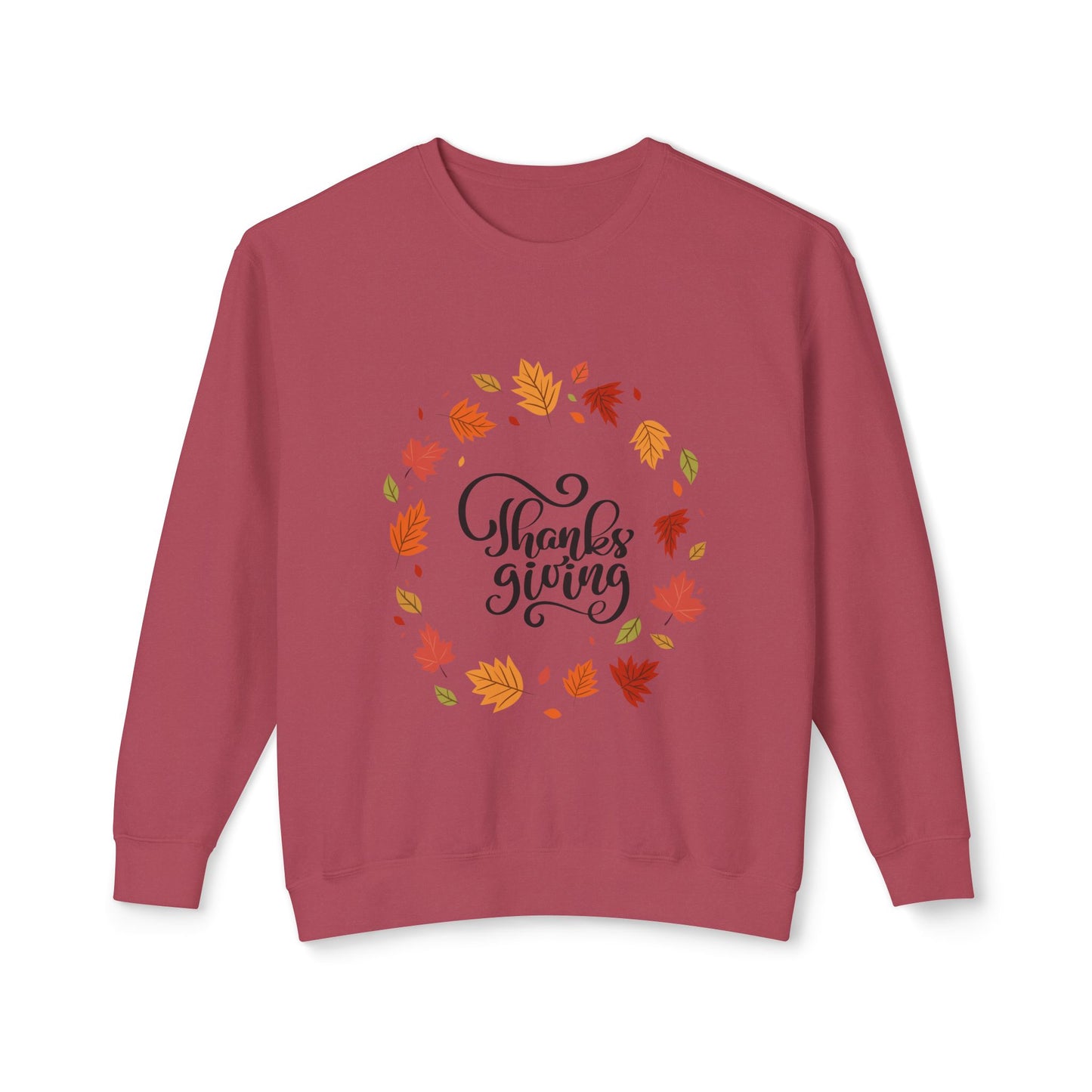 Thanksgiving Lightweight Crewneck Sweatshirt, Cozy Fall Apparel, Autumn Fashion, Gift for Her, Seasonal Style - MaisonThreadory