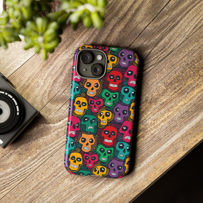 Phone Case, Day of the Dead Tough Case Phone, Mexican Skull Phone Cover, Floral Skeleton Phone Protector, Sugar Skull iPhone Case, Tough