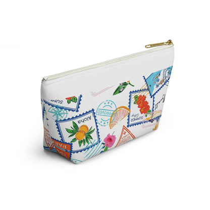 Tropical Accessory Pouch | Travel Cosmetic Bag | Beachy Zip Pouch | Fun Gift for Women | Floral Storage Clutch - MaisonThreadory
