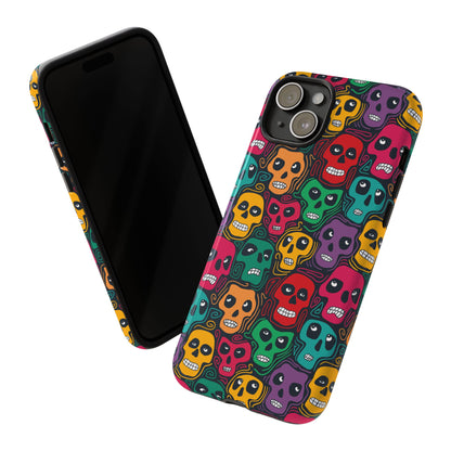 Phone Case, Day of the Dead Tough Case Phone, Mexican Skull Phone Cover, Floral Skeleton Phone Protector, Sugar Skull iPhone Case, Tough