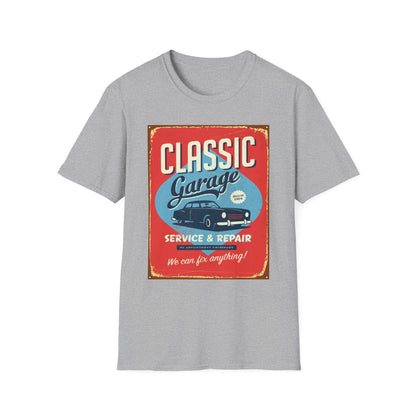 Classic Garage Vintage T-Shirt, Car Lovers Gift, Retro Car Tee, Father's Day Shirt, Classic Auto Enthusiast Apparel